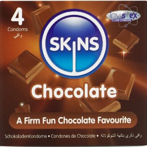 Preservativi Skins Premium Sapore Cioccolato Confezione da 4