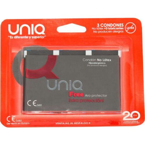 Preservativo UNIQ Free senza lattice con anello protettivo