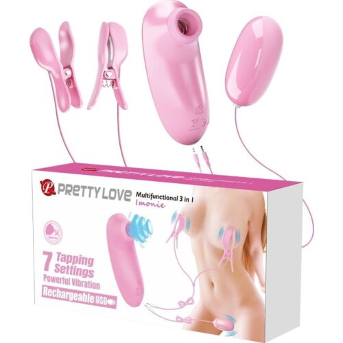 Kit Giocattoli Erotici Pretty Love Imonie 3 in 1 con Stimolatore