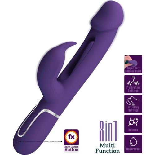 Vibratore Rabbit Pretty Love Kampas con lingua oscillante