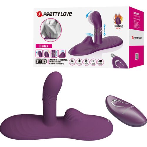 Vibratore Pretty Love Luka con effetto calore e telecomando