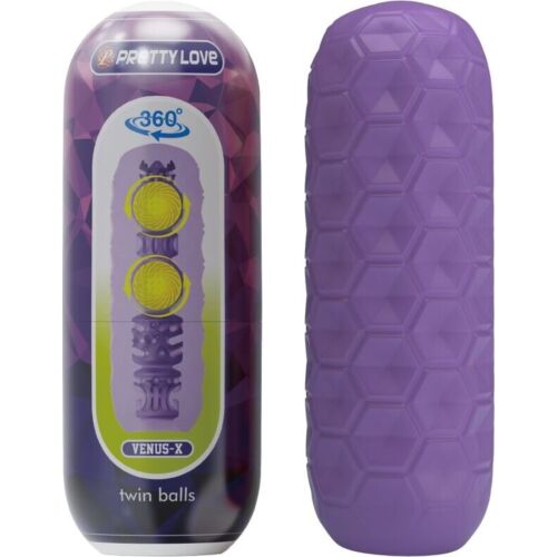 Masturbatore Pretty Love Twin Balls | Due testicoli interni.