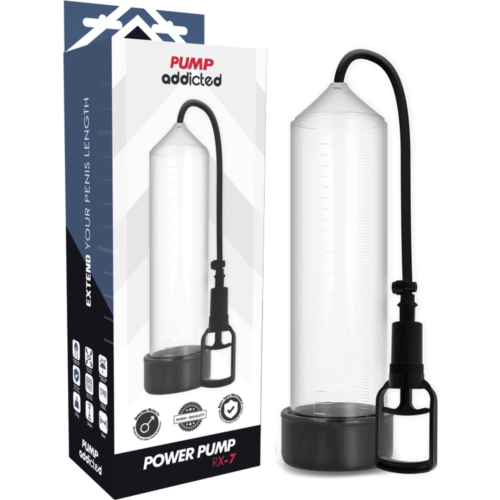 Bomba alargadora pene Pump Addicted RX7 con sistema di vuoto