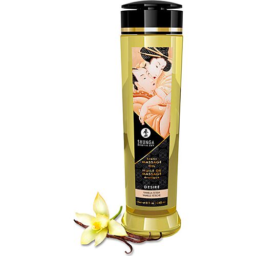 Olio da Massaggio SHUNGA Desire 240 ML con Aroma di Vaniglia