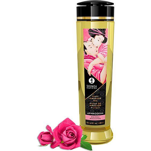 Olio da massaggio Shunga Aphrodisia 240 ml con aroma di rose