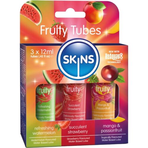 Kit Lubrificanti SKINS - Frutta con gusti di anguria, fragola e mango