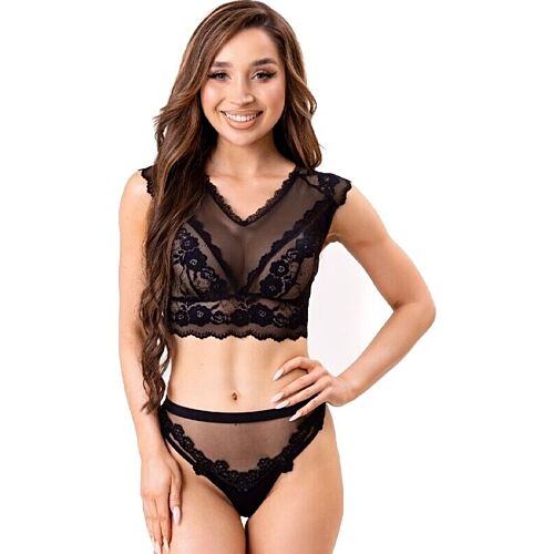 Conjunto Lingerie Livco Corsetti Elin con Reggiseno Traslucido