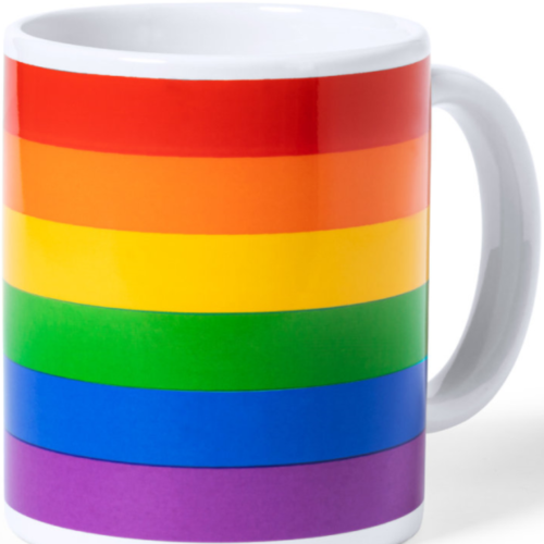 Tazza PRIDE con bandiera LGBT in scatola kraft
