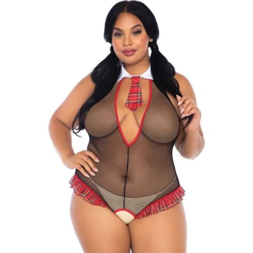 Teddy Collegiala Leg Avenue con apertura in entrepierna