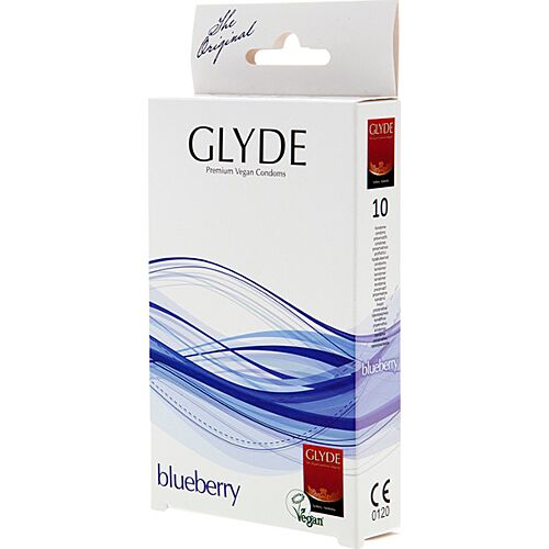 Preservativi Glyde Ultra Blueberry - Sapore di Arándano