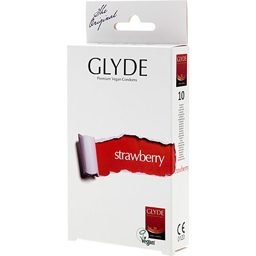 Preservativi Glyde Ultra Strawberry 10 Uds. | 100% Vegani