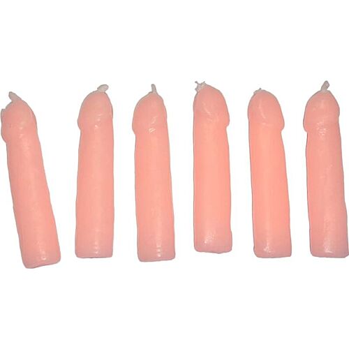 Candele a Forma di Pene Diablo Picante - Set di 6