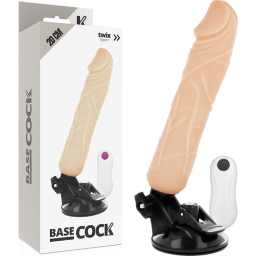 Vibratore Realistico BASECOCK 20 cm con Telecomando
