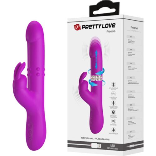 Vibratore Rabbit Pretty Love Reese con Rotazione e Vibrazione