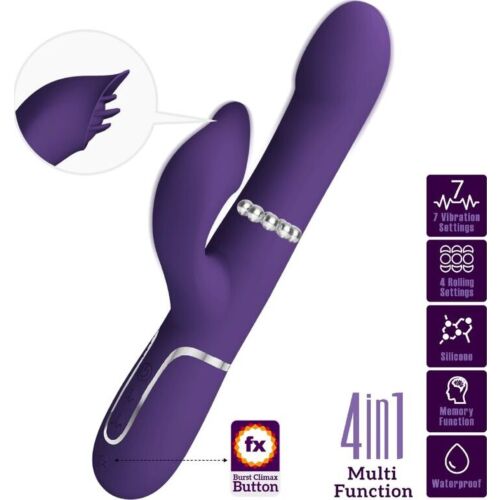 Vibratore Punto G Pretty Love Zalin 4 in 1 con perle