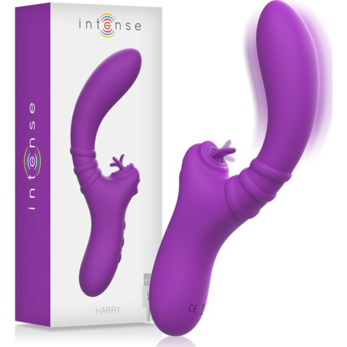Vibratore Rabbit Intense Fun Harry con lingua flessibile