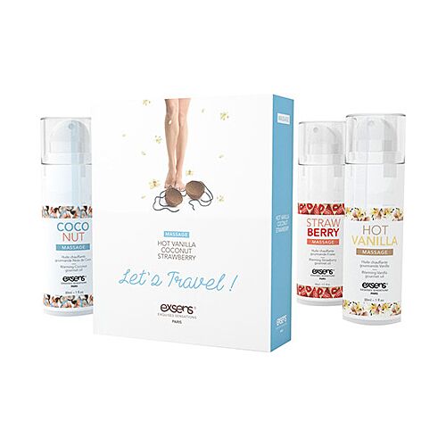 Olio da Massaggio Comestibile Exsens Warming Gourmet 3 x 30 ml