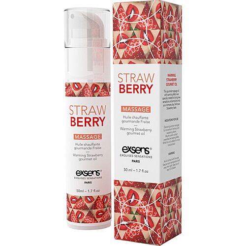 Olio da Massaggio Exsens Warming Gourmet Fragola 50ml
