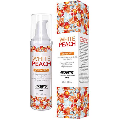 Olio da Massaggio Exsens White Peach 50ml con Effetto Caldo