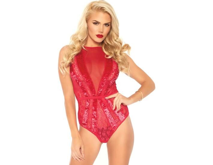 Corpo Sensuale in Pizzo Rosso