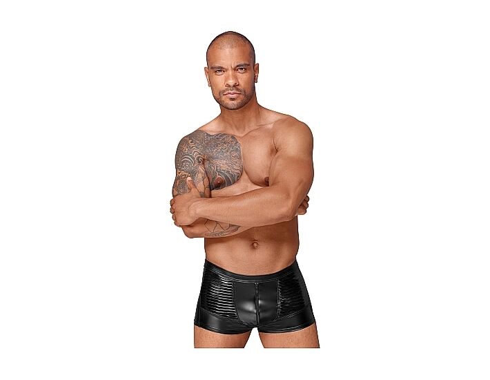 Boxer effetto bagnato in pvc - nero