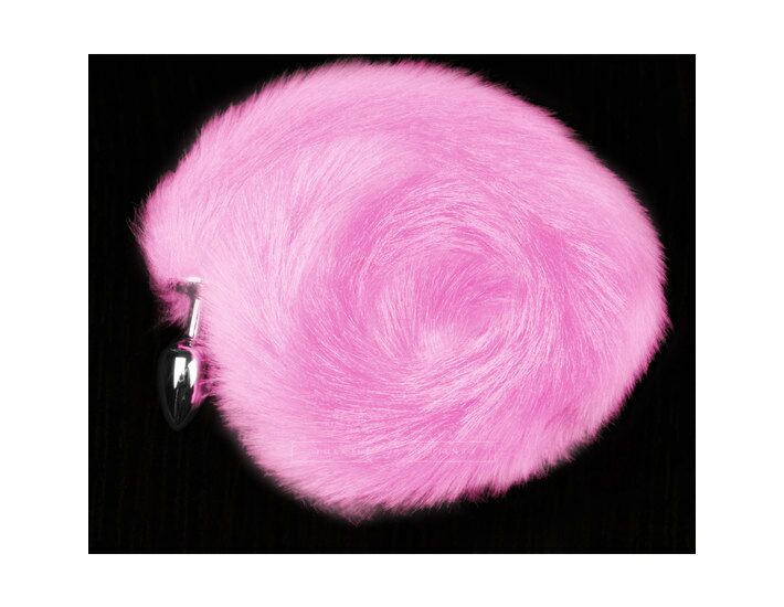 Plug plata con cola - rosa
