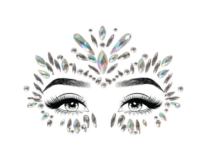 Iris joyas para el rostro autoadhesivas