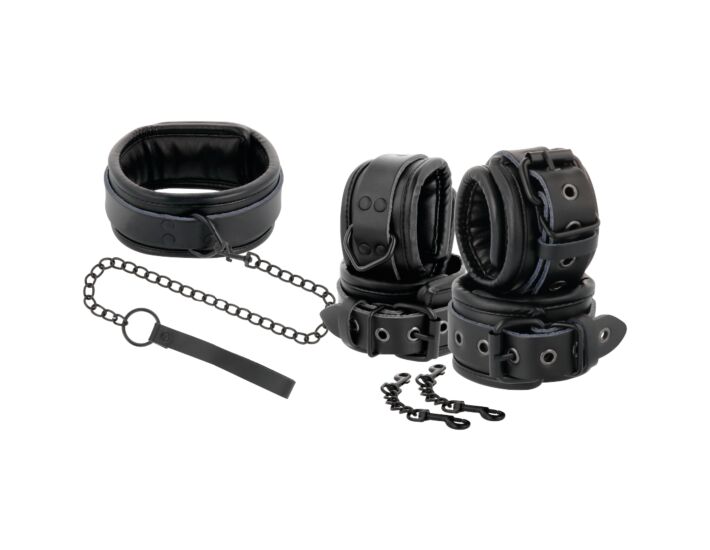 Set di Bondage in Pelle Nera