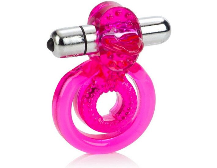 Anillo vibrador rosa  dual clit flicker