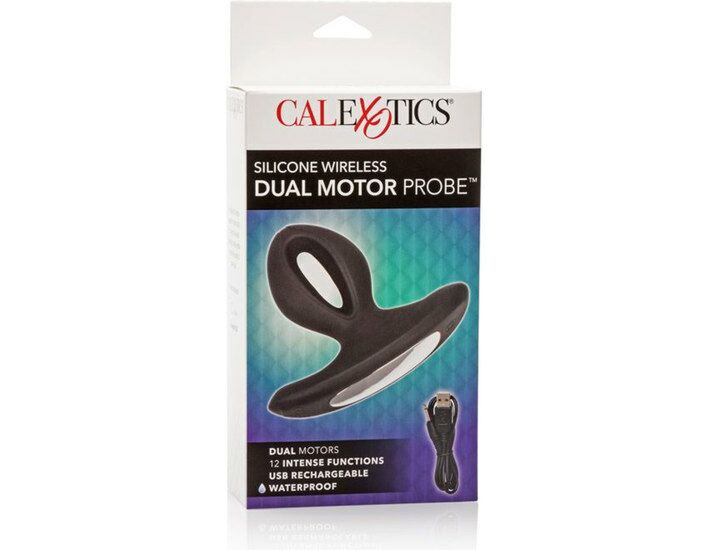 Plug anale in silicone con doppio motore