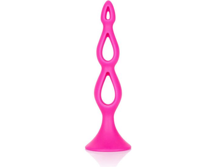 Spina a tripla sonda anale silicona - rosa