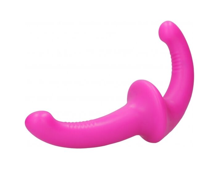 Dildo con imbracatura senza attacco in silicone - rosa