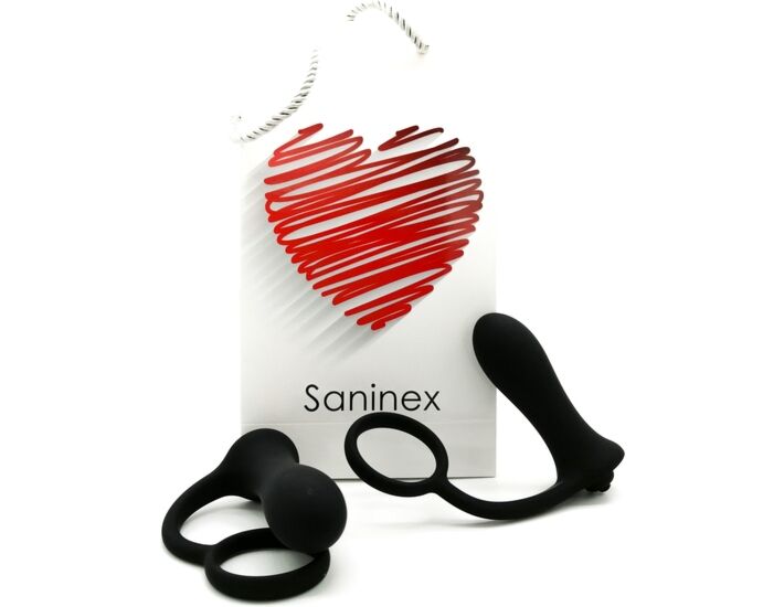 Saninex brave - tappo vibrante con anello - nero