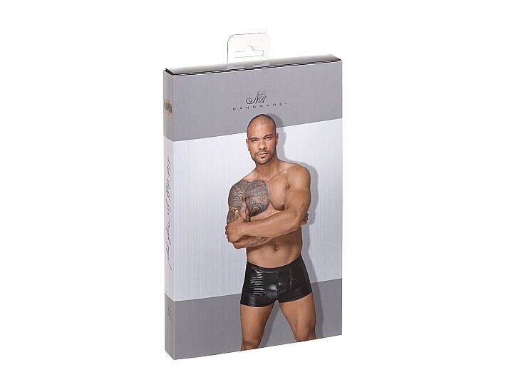 Boxer effetto bagnato in pvc - nero