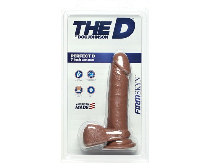Perfect pene realistico  firmskyn 17.78 cm - marrón
