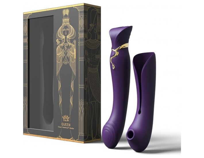 Zalo queen kit vibratore cleopatra con calore - viola