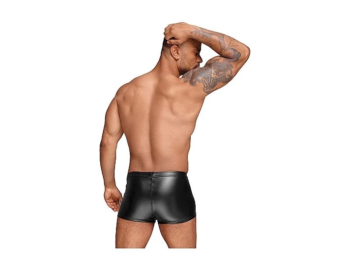 Boxer effetto bagnato in pvc - nero