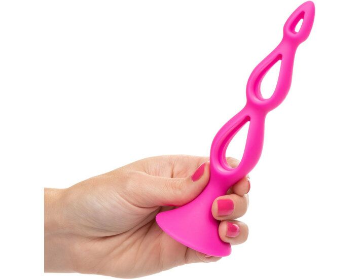 Spina a tripla sonda anale silicona - rosa