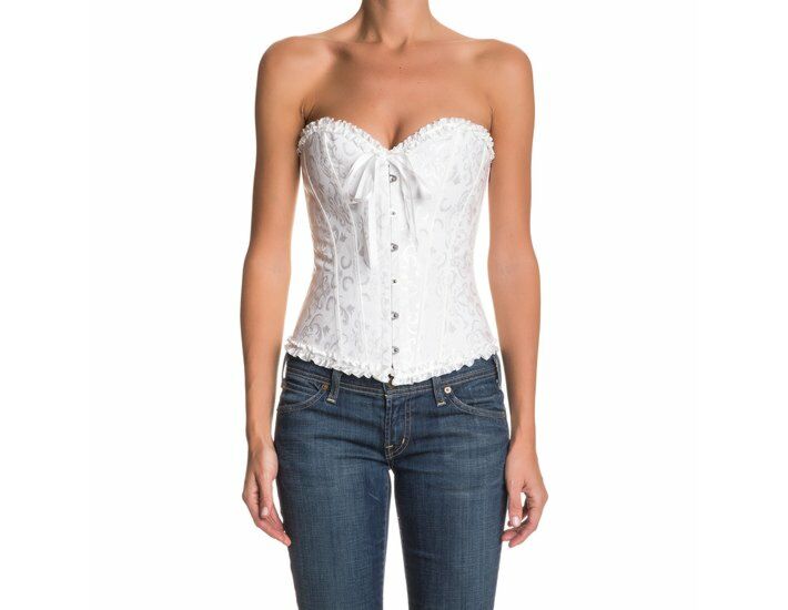 Corsetto Floreale Bianco Elegante