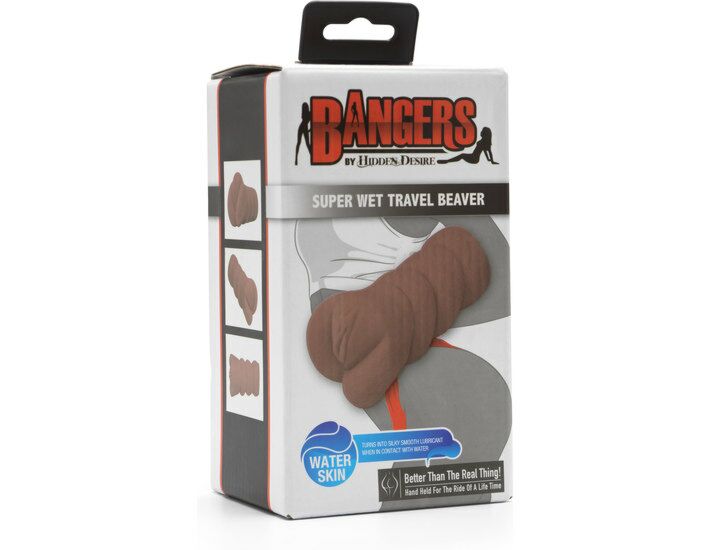Super wet travel castoro masturbatore vagina - marron
