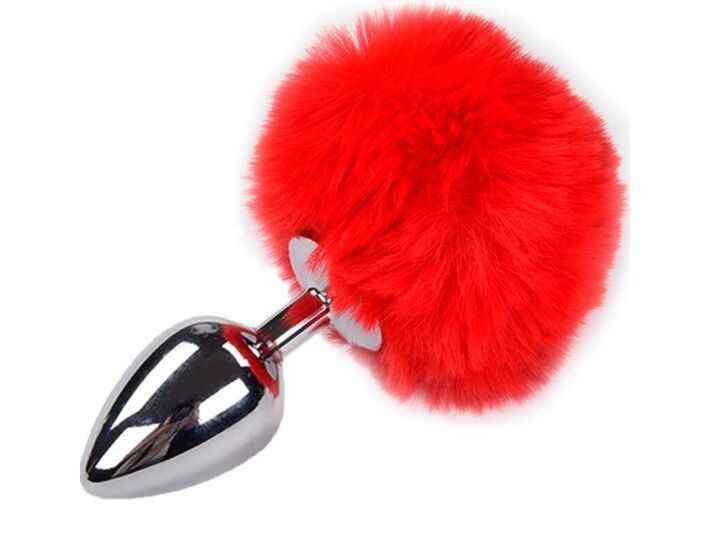 Plug Pompon Rosso - Piacere Anale Metallico