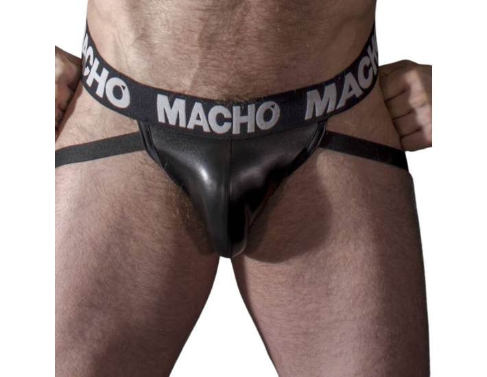 Jock in pelle nera MachoX25