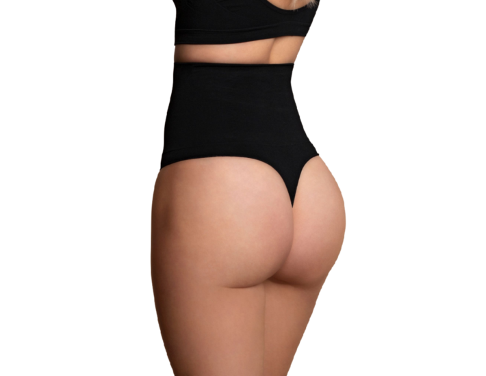 Tanga modellante senza cuciture nera