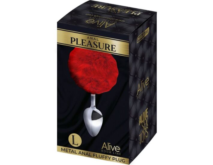 Plug Pompon Rosso - Piacere Anale Metallico