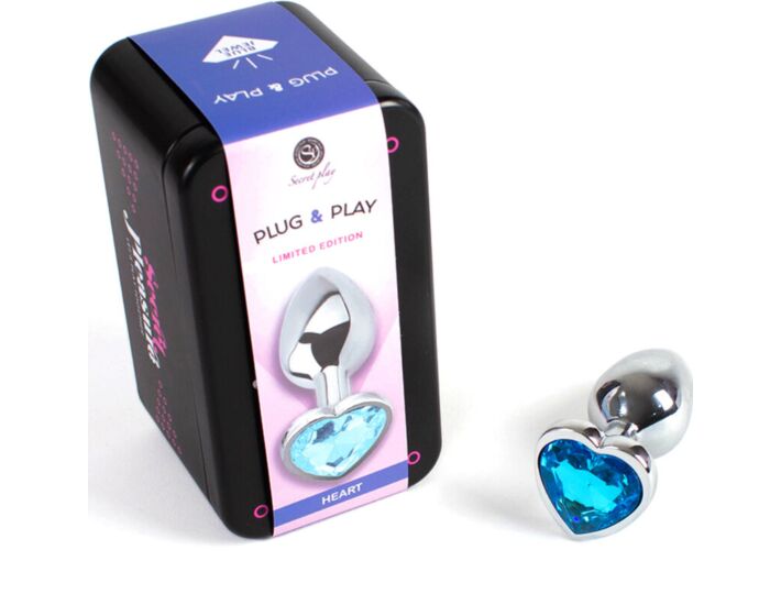 Cuore Blu - Plug Anale in Metallo 7 cm