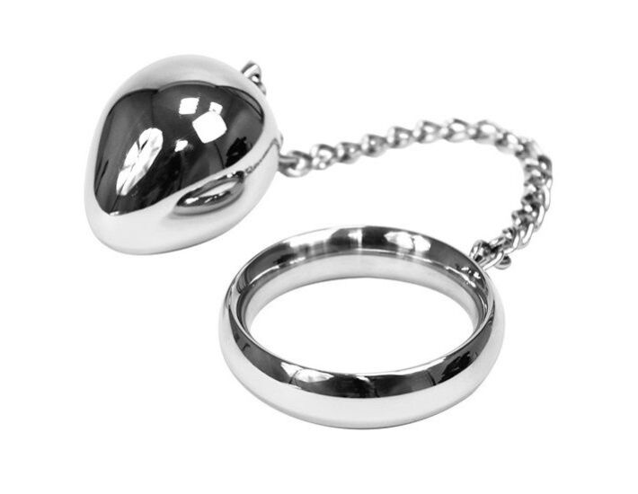 Anello metallico con catena - Anello con Catena in Metallo