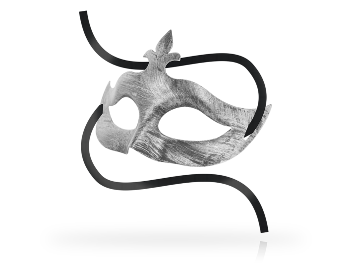 Maschera Fiore di Giglio Argento - Luce di Luna