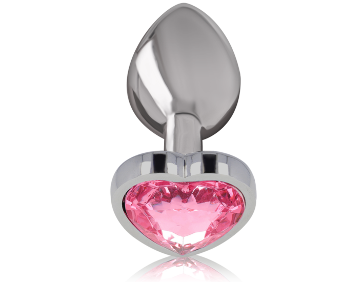 Spina Anale in Alluminio a Forma di Cuore Rosa - Intenso