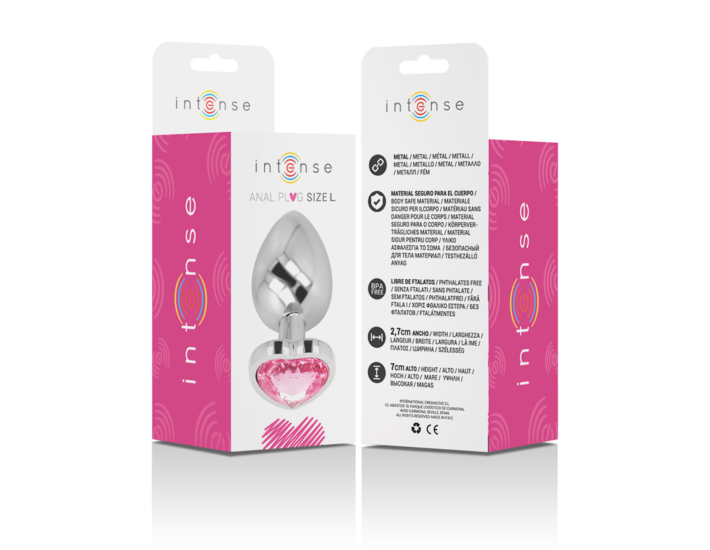 Spina Anale in Alluminio a Forma di Cuore Rosa - Intenso