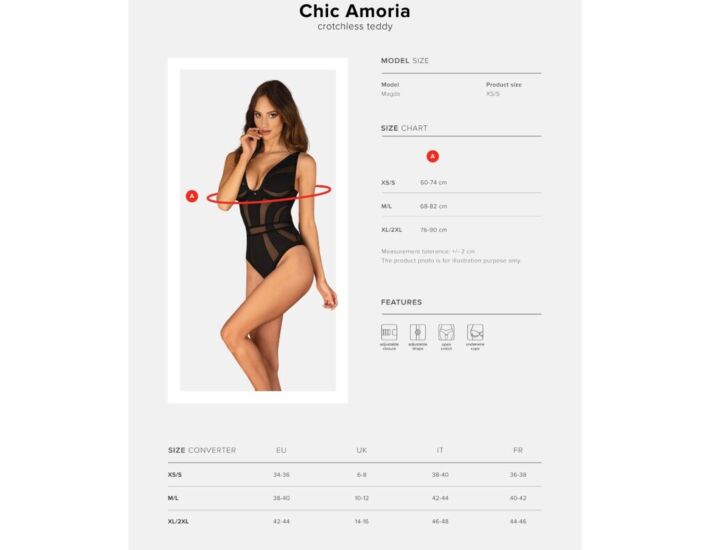 Chic Amoria Teddy XL/XXL

